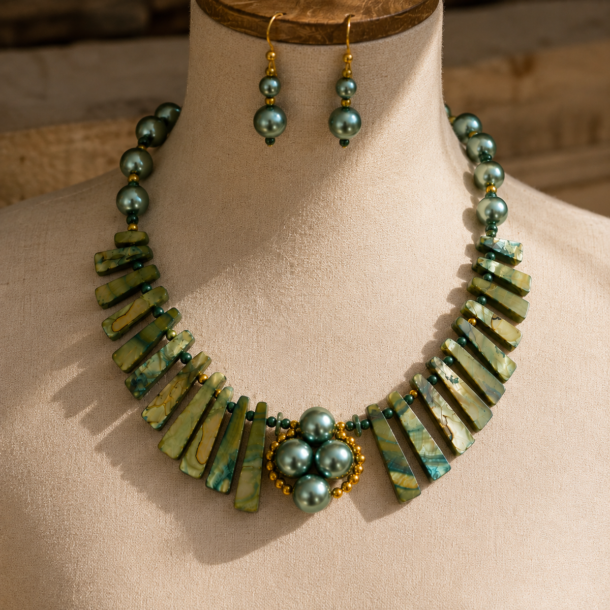 Midnight Tide Necklace and Earring Set